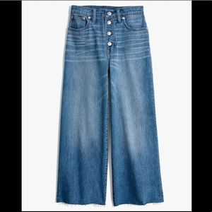 Madewell Wide-Leg Crop Jeans: Button-Front Edition